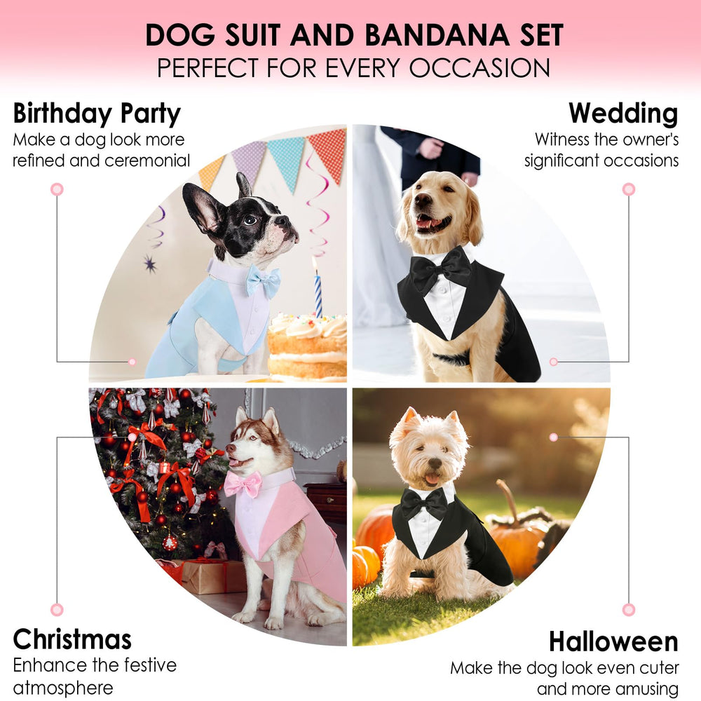AOFITEE Dog Tuxedo back shown with its metal D-shaped leash ring.