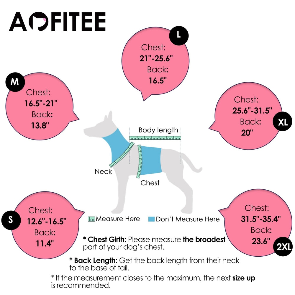 AOFITEE Dog Tuxedo neck and chest hook-and-loop straps shown close up.