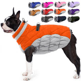 AOFITEE dog winter coat shown from the front.