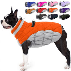 AOFITEE dog winter coat shown from the front.