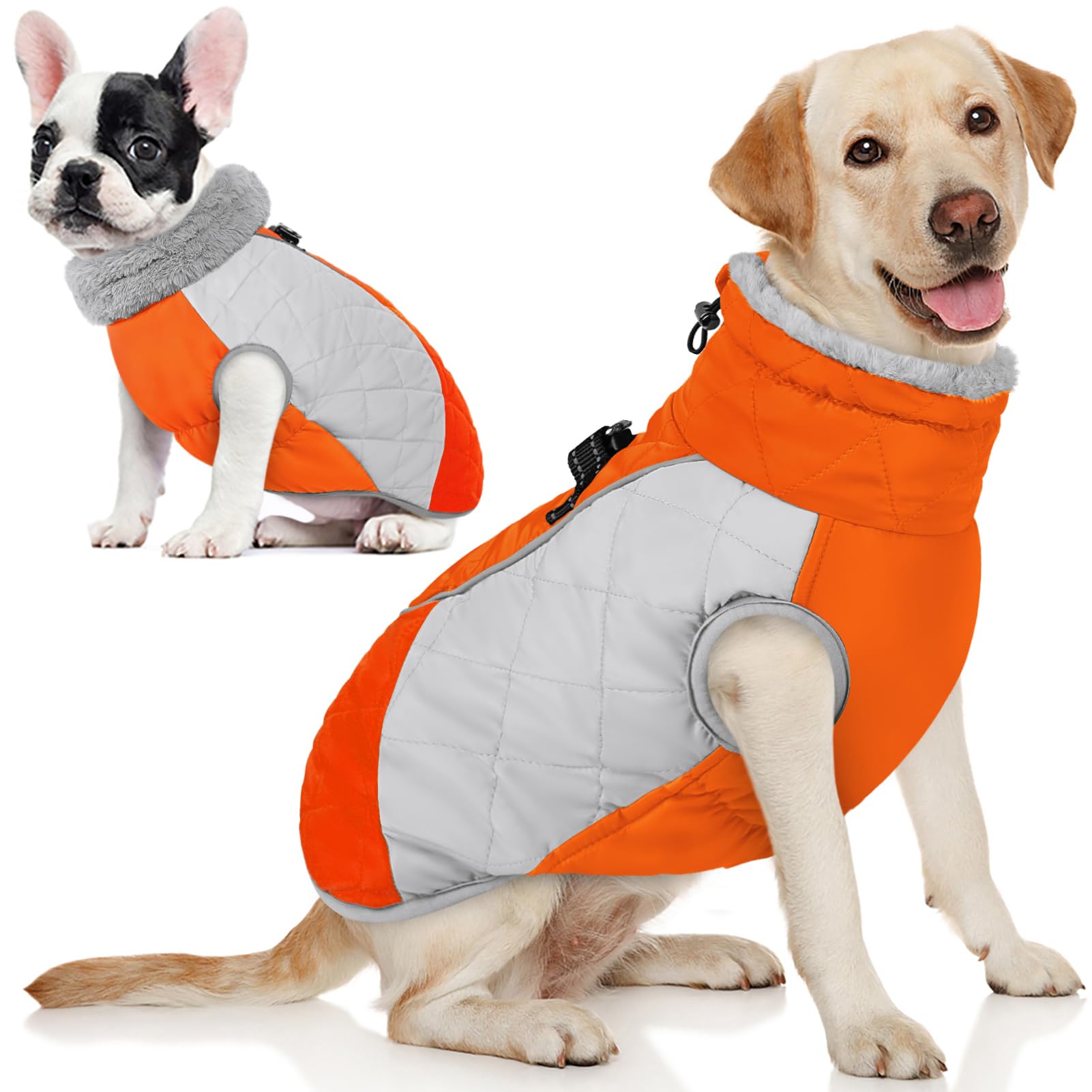 AOFITEE Dog Winter Coat shown from the front to display its overall jacket design.