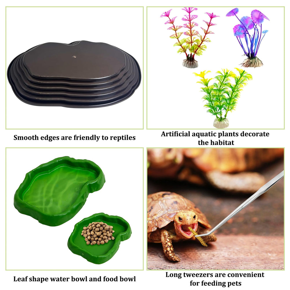 Apatal reptile water dish shown as a pool for reptile soaking.
