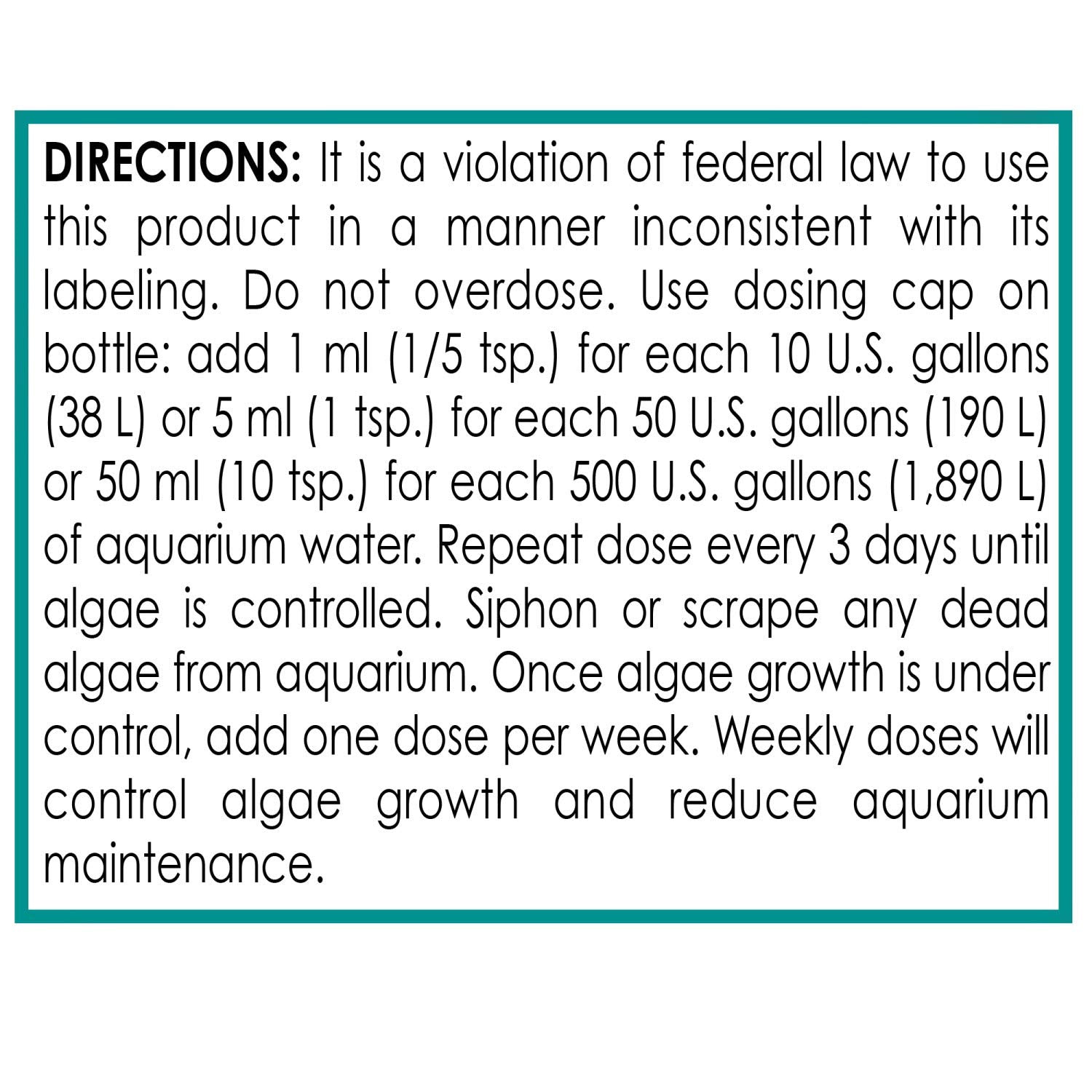 API MARINE ALGAEFIX algae control bottle shown from an angled view.
