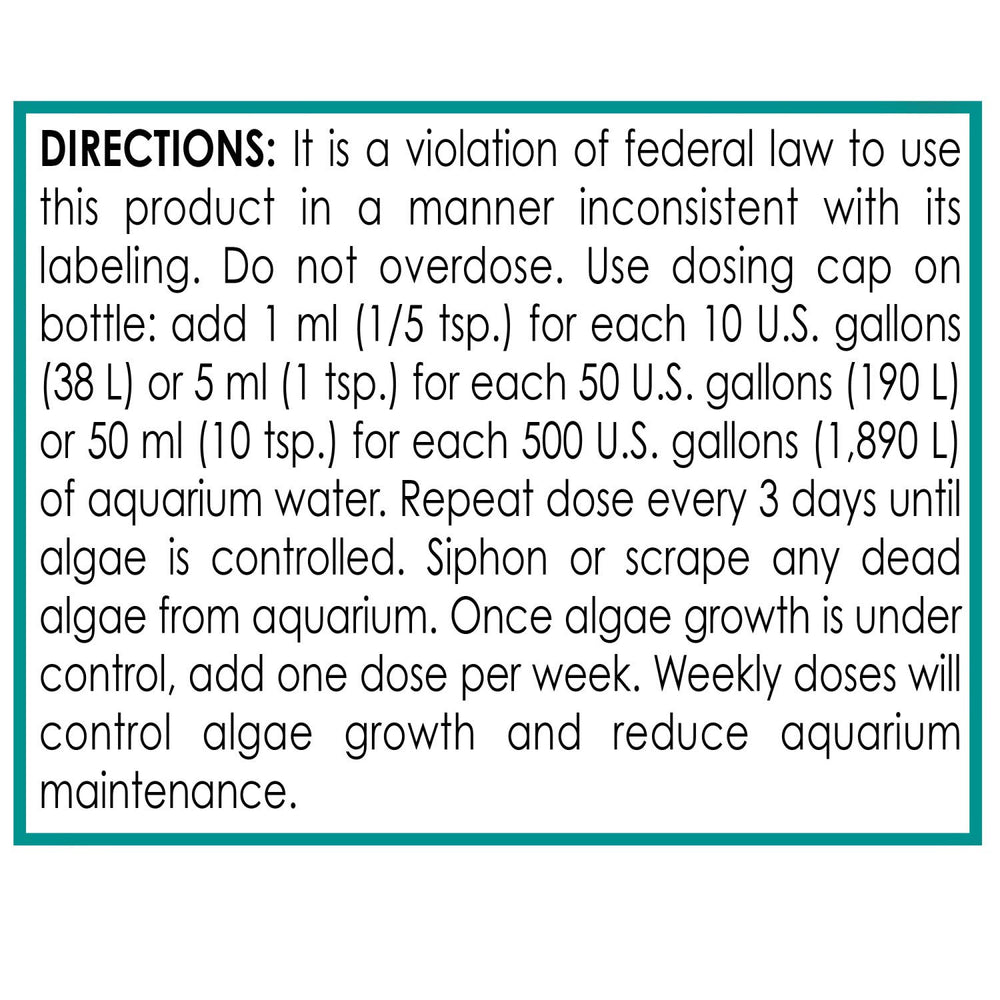 API MARINE ALGAEFIX algae control bottle shown from an angled view.