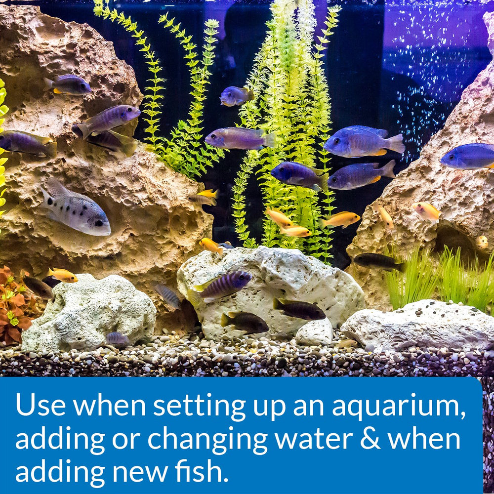 API Quick Start nitrifying bacteria bottle label shown in close-up.