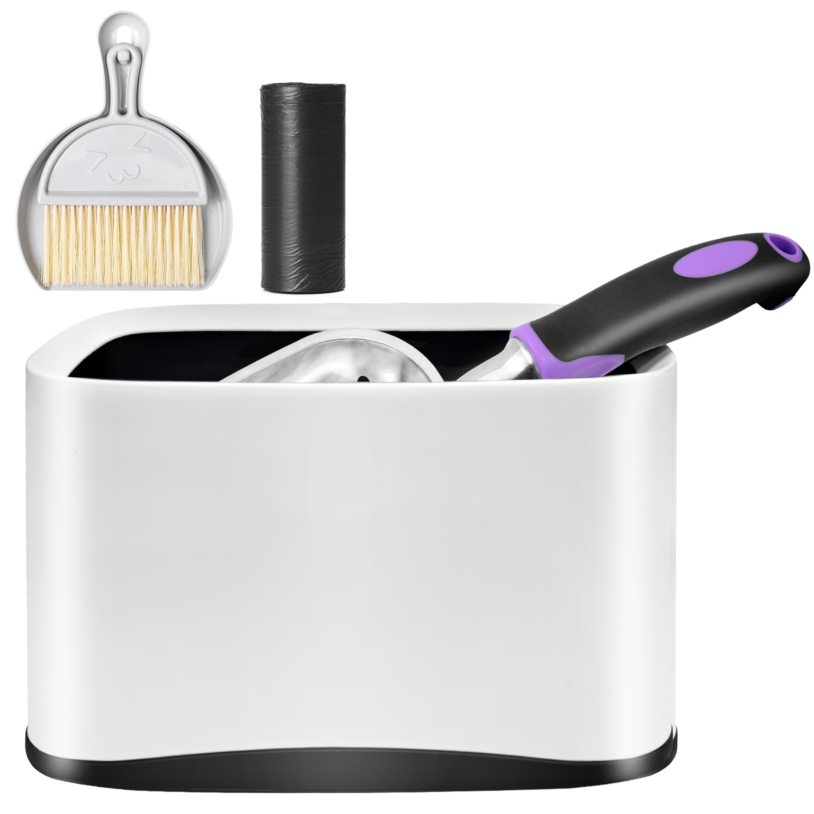 Apidgrowth cat litter scoop and holder shown together as a set.