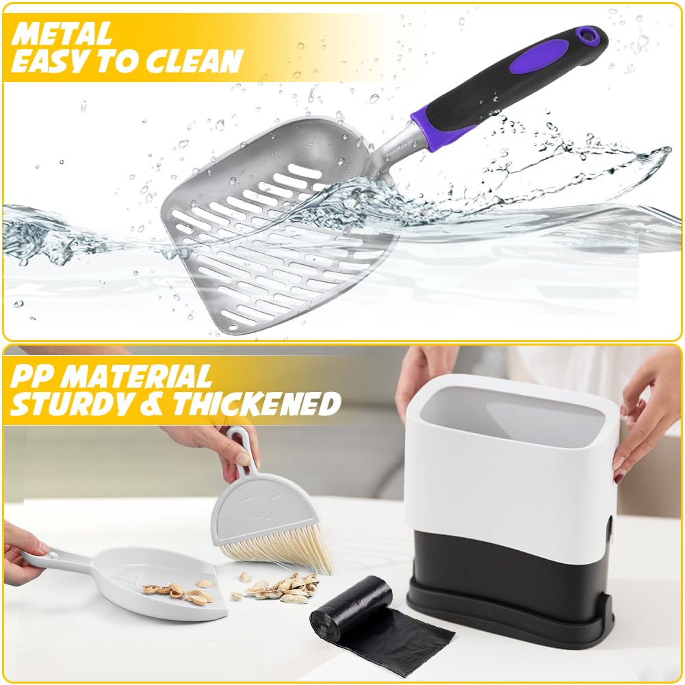 Apidgrowth cat litter scoop stored in its included holder.