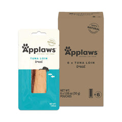 Applaws Whole Tuna Loin Cat Treats pouch shown from the front.