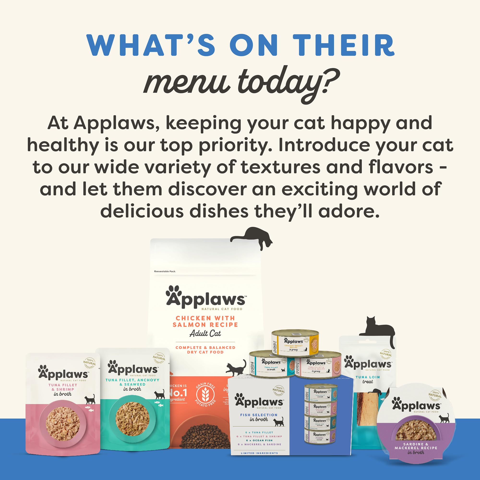 Applaws Whole Tuna Loin Cat Treats shown as a six-pouch pack.