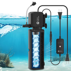 AquaMiracle aquarium filter shown from the front.
