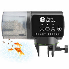 AquaMiracle automatic fish feeder shown from the front.