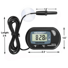 AQUANEAT aquarium thermometer shown from a side angle.