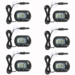AQUANEAT digital aquarium thermometer six-pack shown together.
