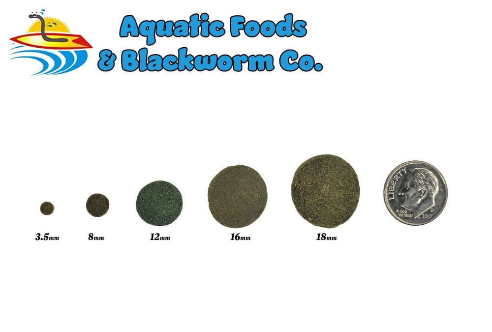 Aquatic Foods sinking wafer red formula with color-enhancing ingredients.