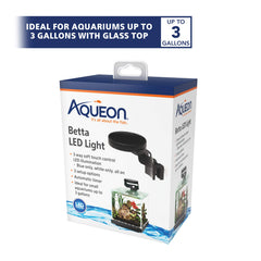 Aqueon Betta LED Light displaying its blue-only illumination mode.