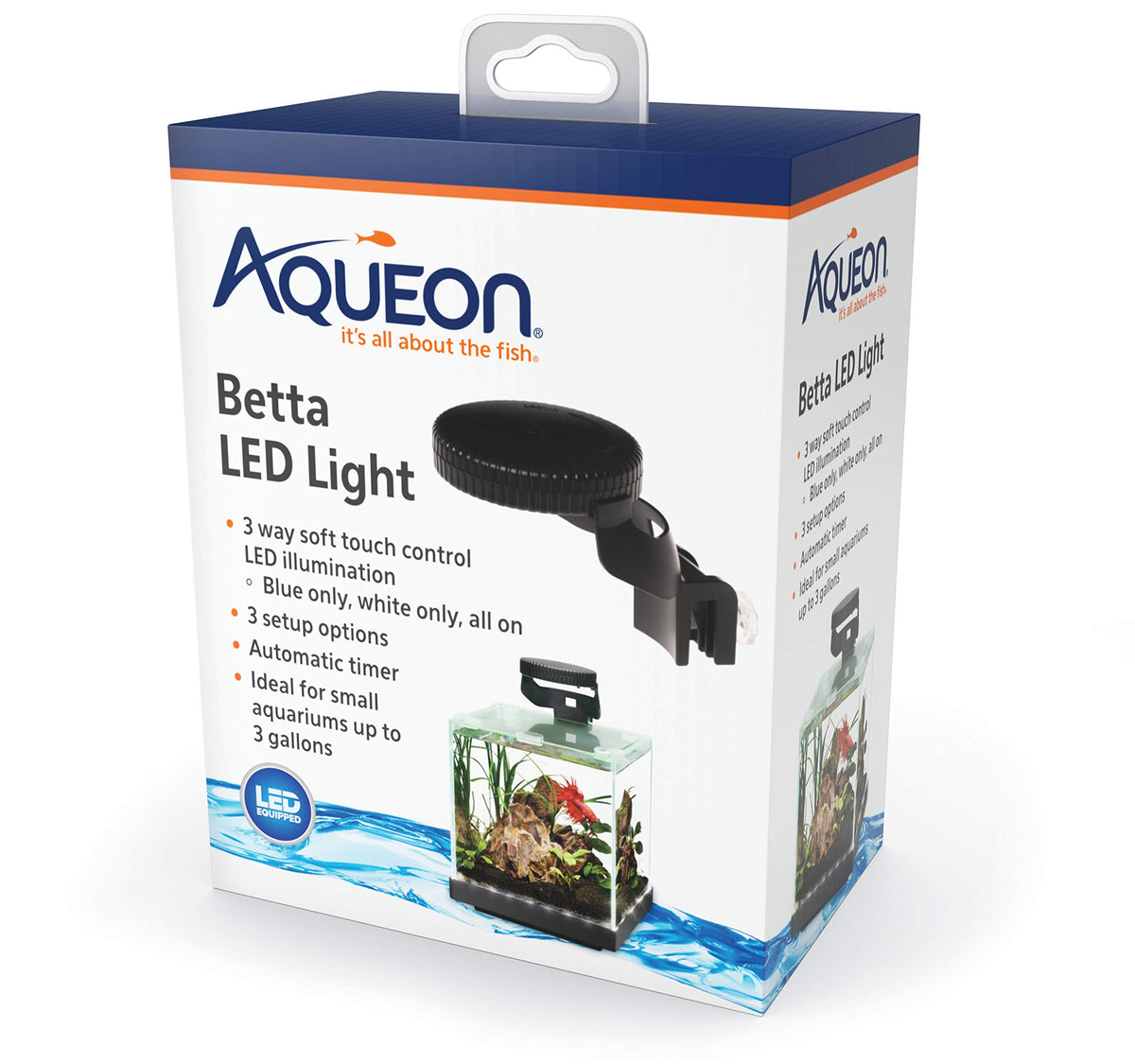 Aqueon Betta LED Light shown from the front.