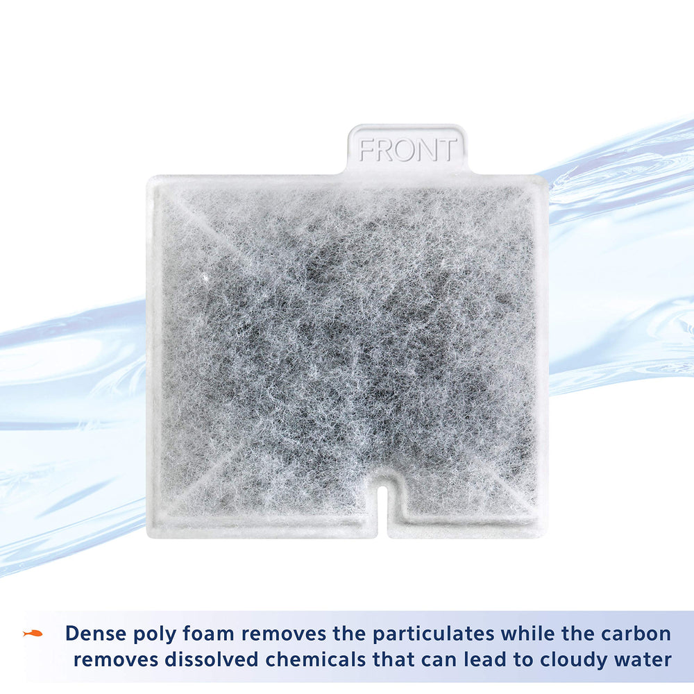 Aqueon Replacement Filter Cartridges featuring activated carbon.