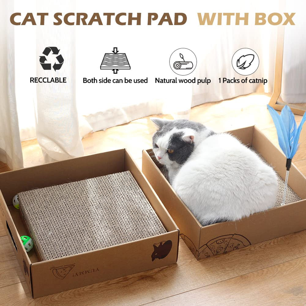 ARGOPET cat scratcher side view showing the holes used to remove the pads.
