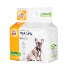 ARM & HAMMER male dog belly band wrap showing its gathered leak guard.