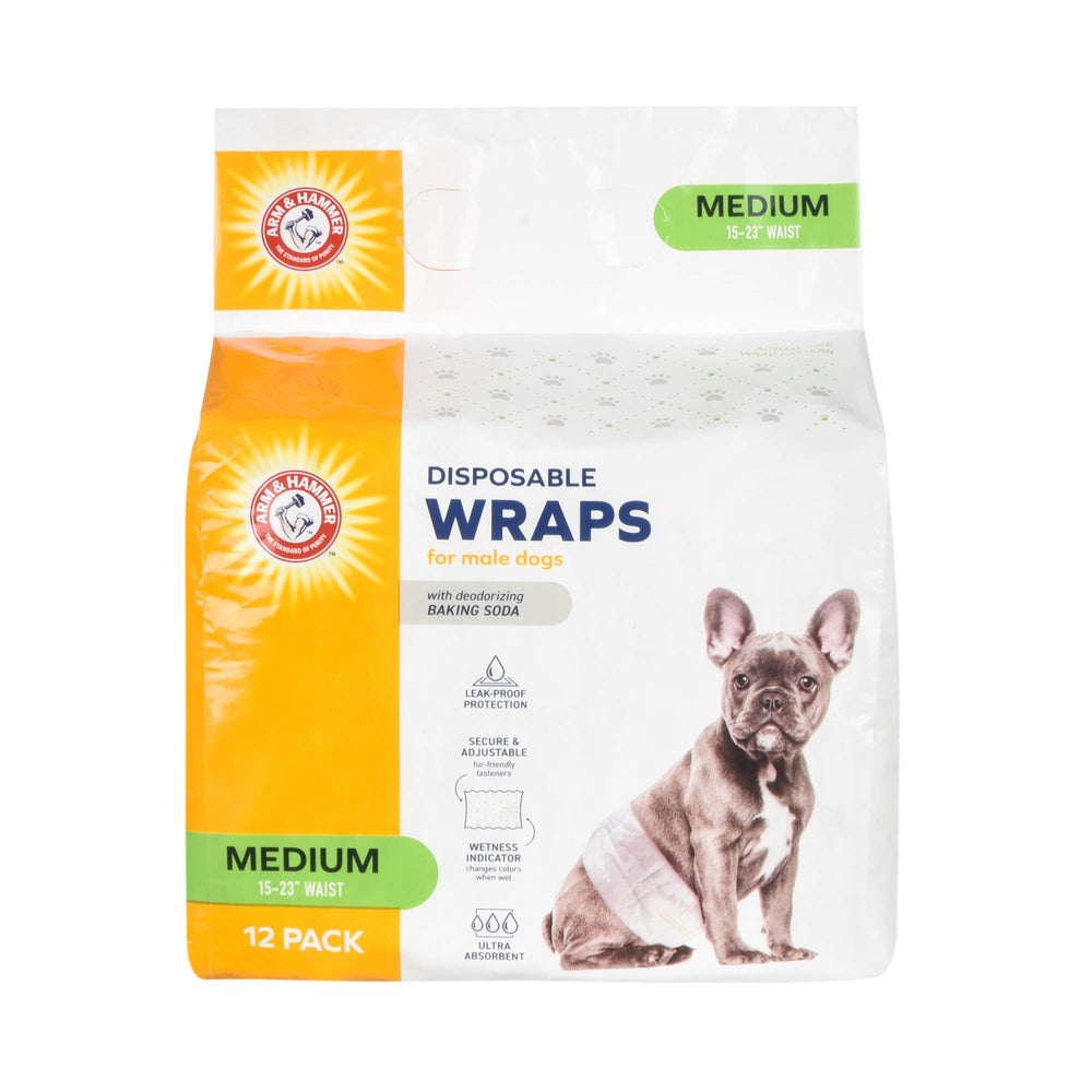 ARM & HAMMER male dog belly band wrap shown from a side angle.