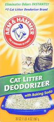 ARM & HAMMER cat litter deodorizer shown with its product packaging.