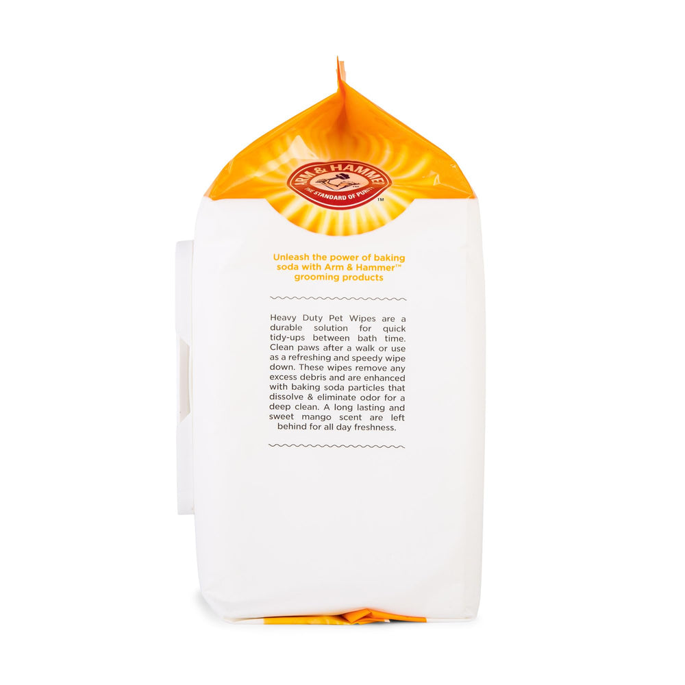 ARM & HAMMER dog wipes package showing its 100-count contents.
