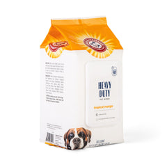 Close-up of the textured sheet on ARM & HAMMER dog wipes.