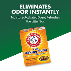 ARM & HAMMER Double Duty cat litter deodorizer detail highlighting Baking Soda Crystals.