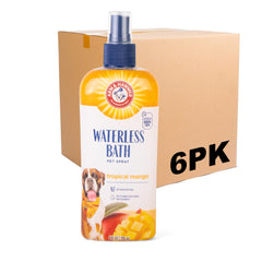 ARM & HAMMER Waterless Dog Shampoo Spray mango bottle shown from the front.