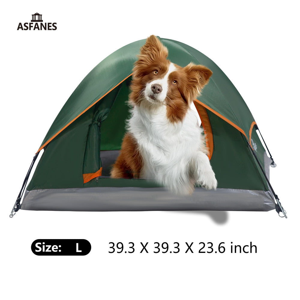 ASFANES foldable pet tent fabric shown in a close-up detail.