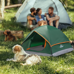 ASFANES foldable pet tent showing the circular rear door and buckles.