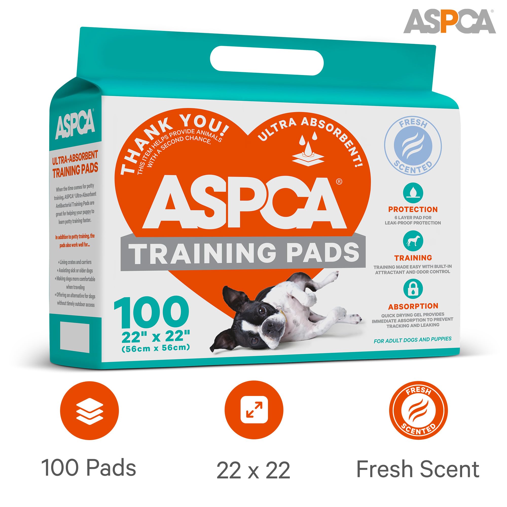 ASPCA Puppy Training Pad showing its quick-drying top surface.