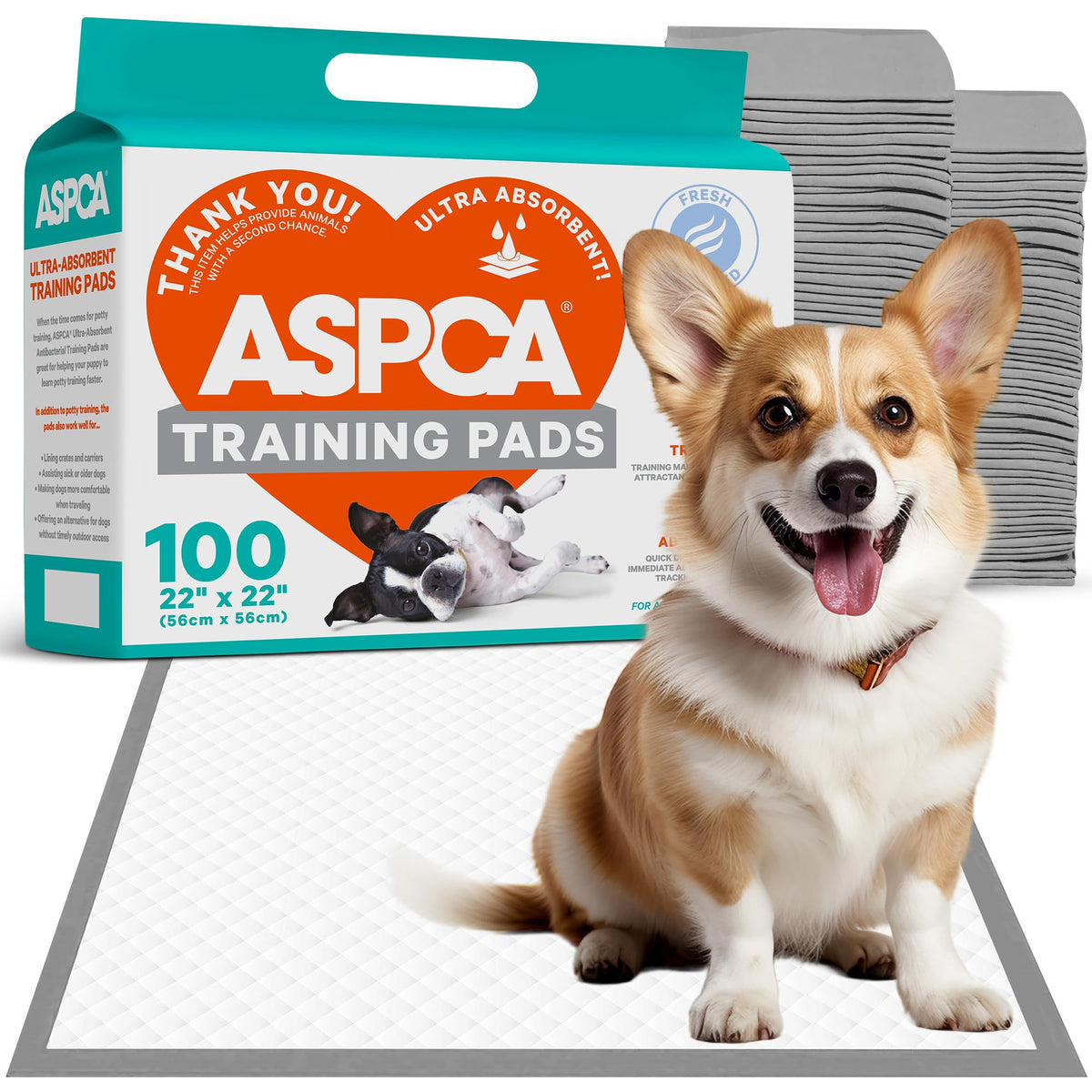 ASPCA Puppy Training Pads shown from the front.