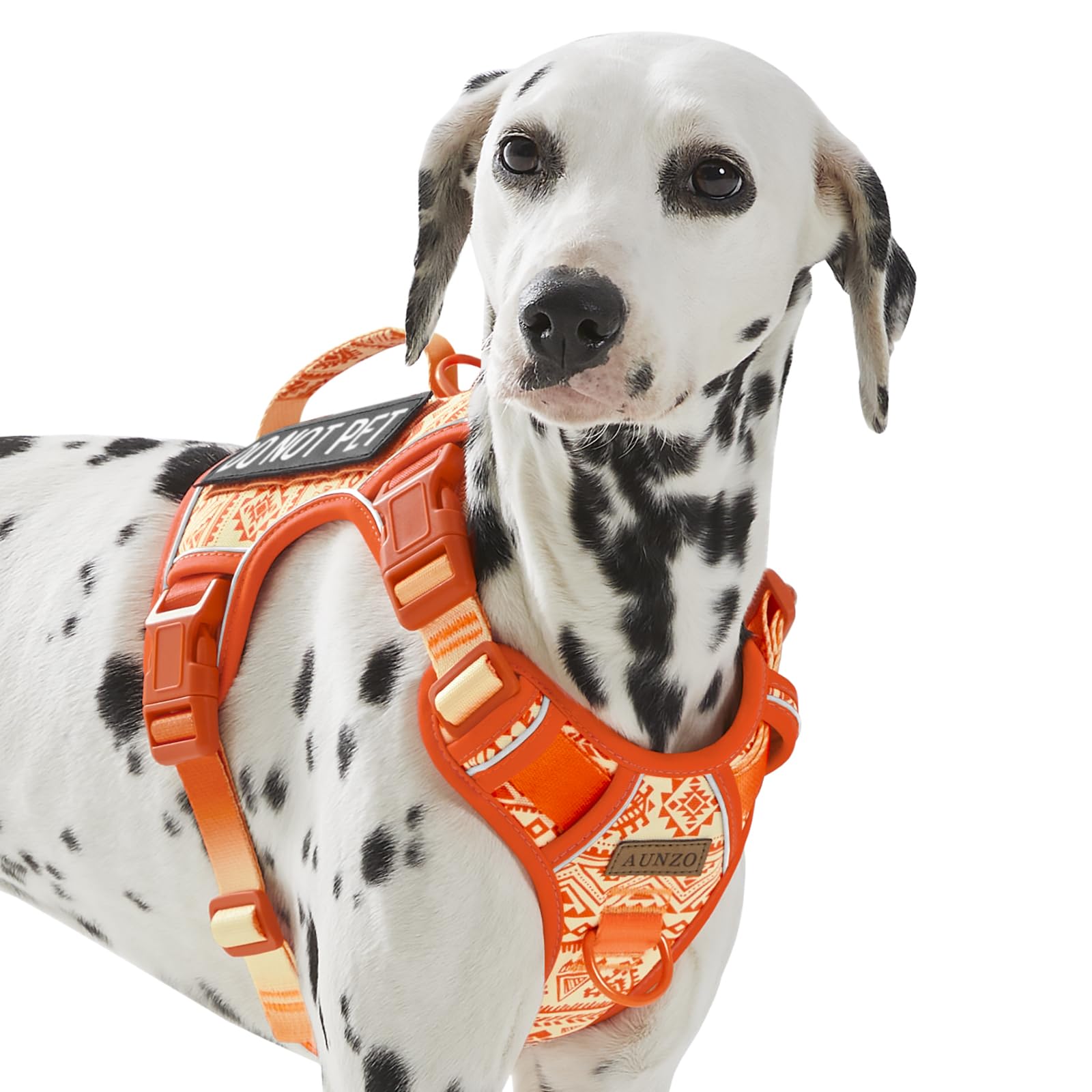 AUNZO Tactical Dog Vest Harness shown from the front.