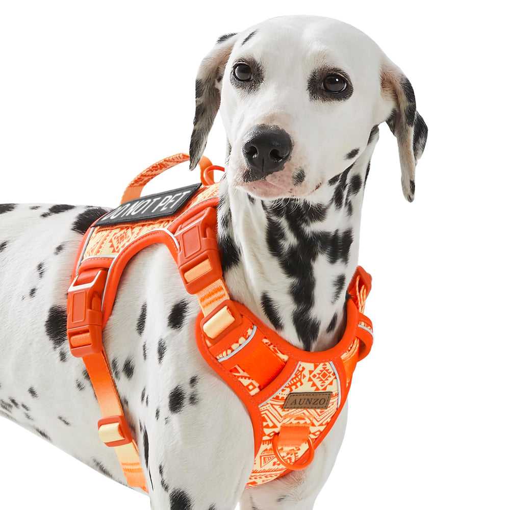 AUNZO Tactical Dog Vest Harness shown from the front.