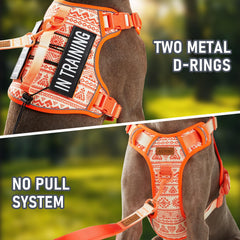 AUNZO Tactical Dog Vest Harness close-up showing its breathable mesh fabric.
