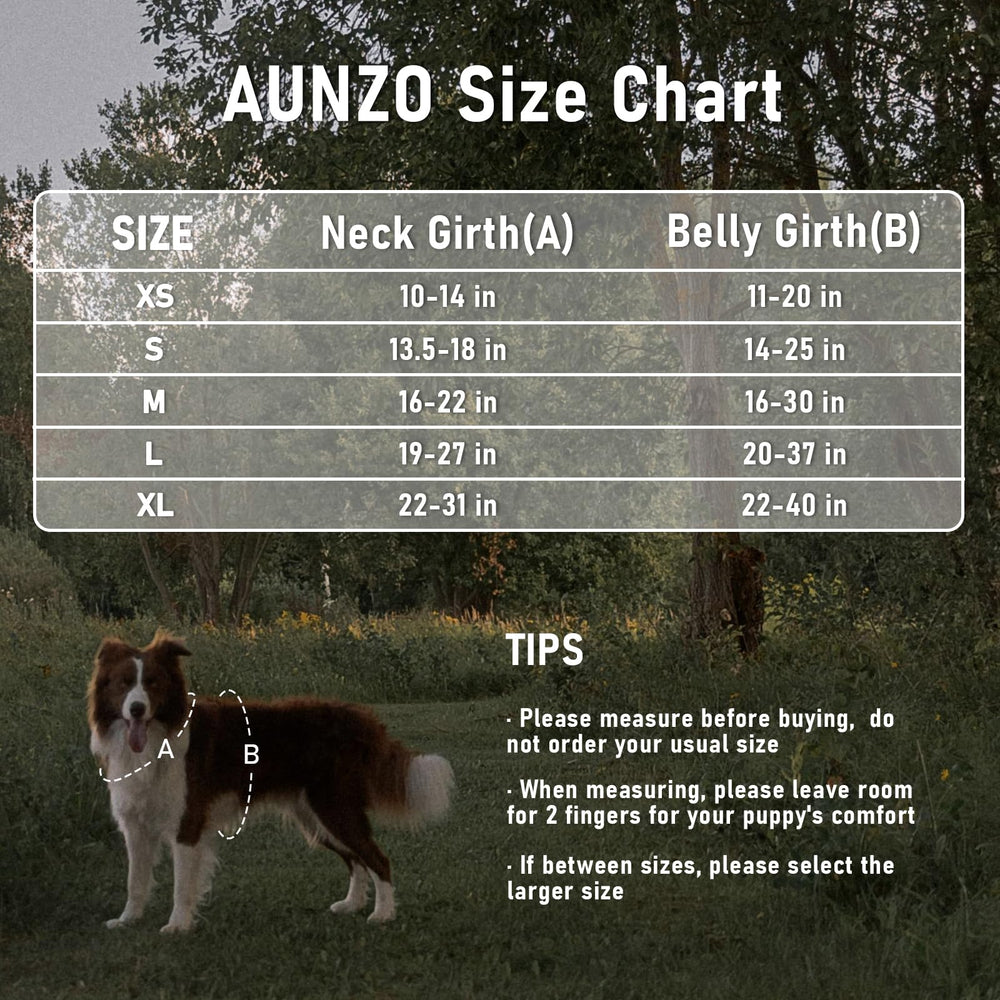 AUNZO Tactical Dog Vest Harness shown from a side angle.