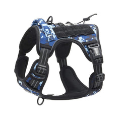 AUROTH dog harness shown from the front to display its tactical vest shape.