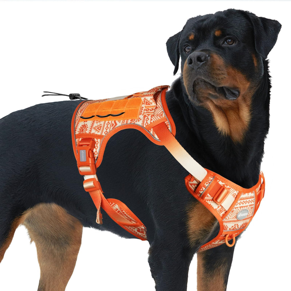 AUROTH Tactical Dog Harness shown from the front with its vest shape and adjustable straps.