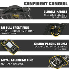 AUROTH Tactical Dog Harness close-up showing breathable air mesh.