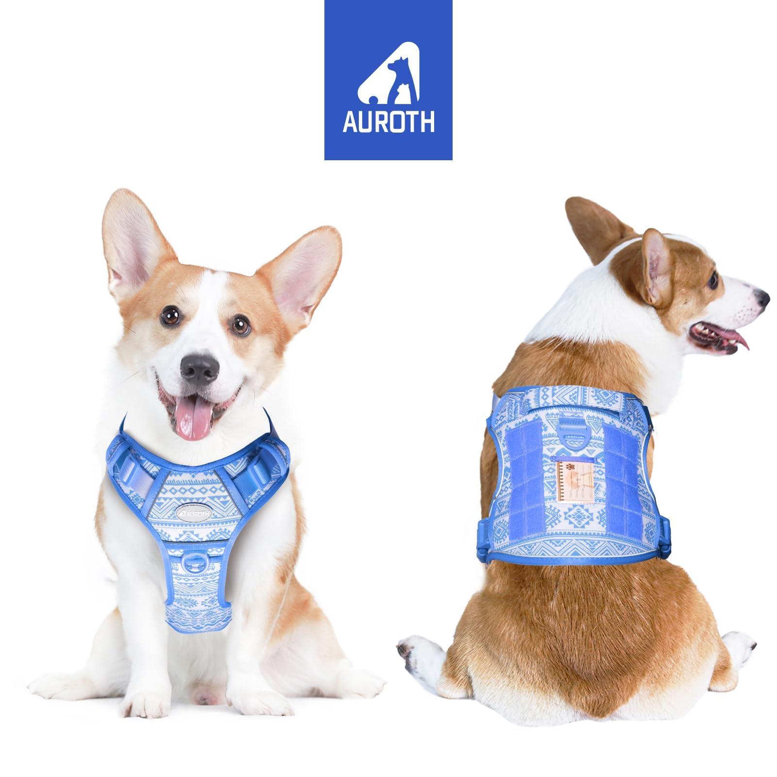 AUROTH Tactical Dog Harness side panels with MOLLE strips.