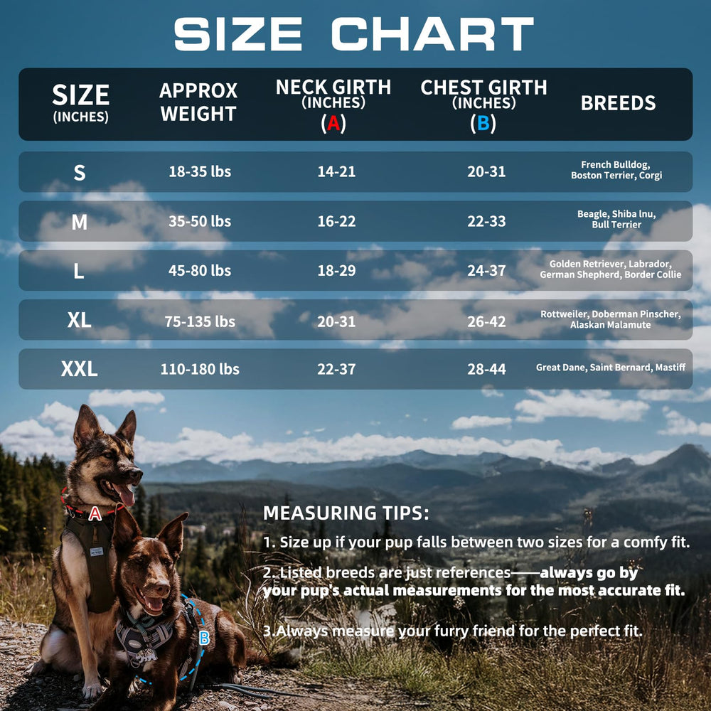 AUROTH Tactical Dog Harness shown worn by a dog.