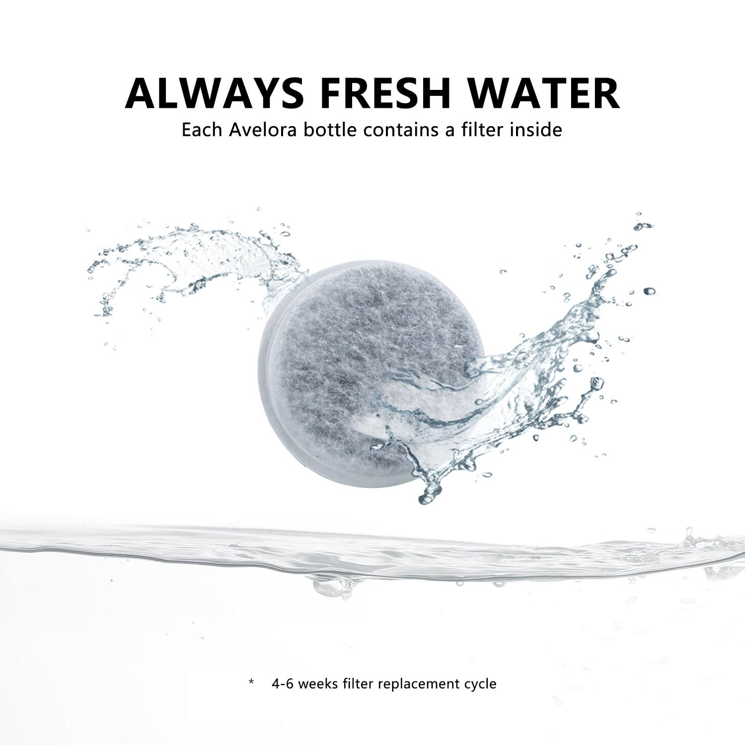 AVELORA dog water bottle with its integrated dry-food compartment.