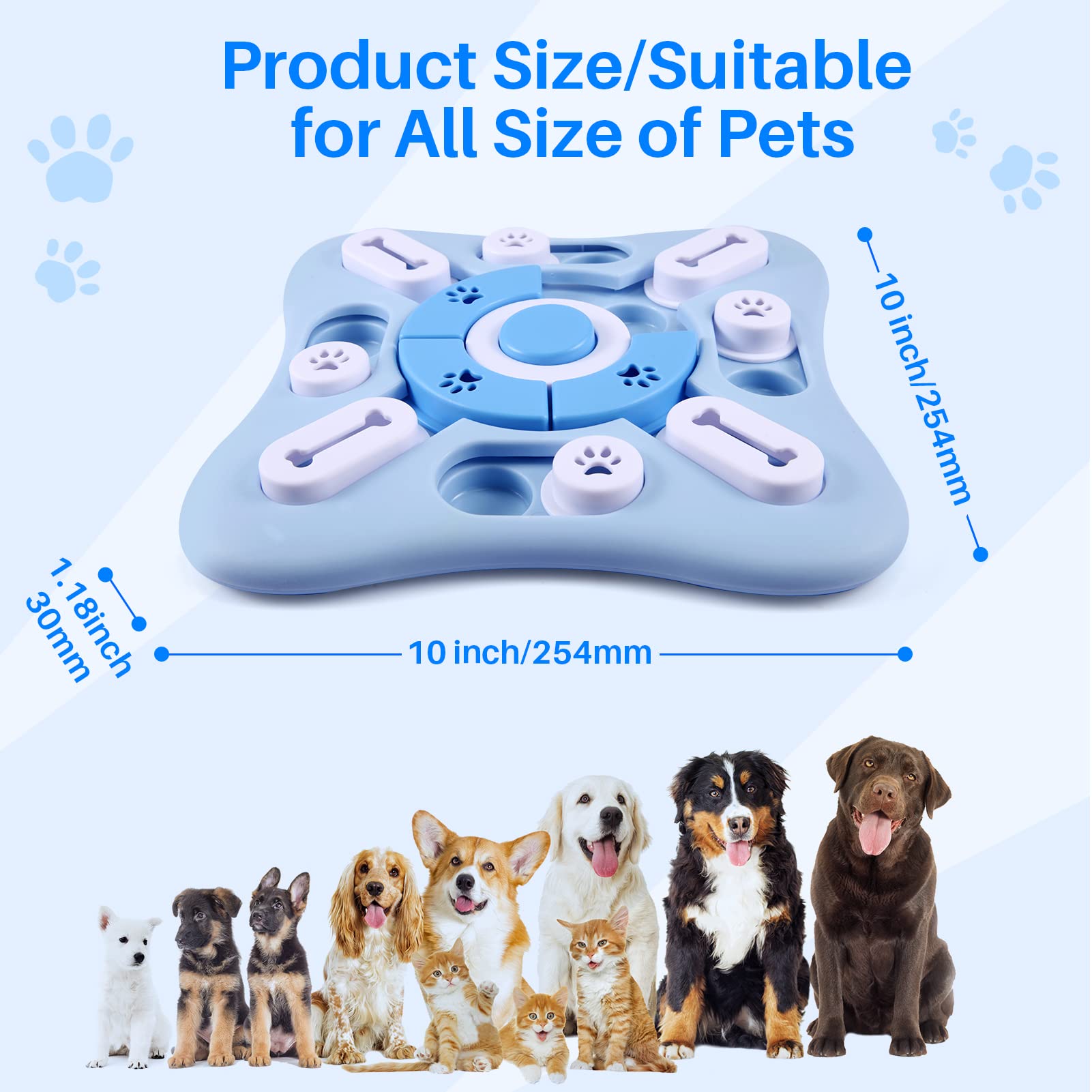 AVOAR dog puzzle toy being used by a dog during treat finding.