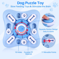 AVOAR dog puzzle toy close-up showing a movable slider.