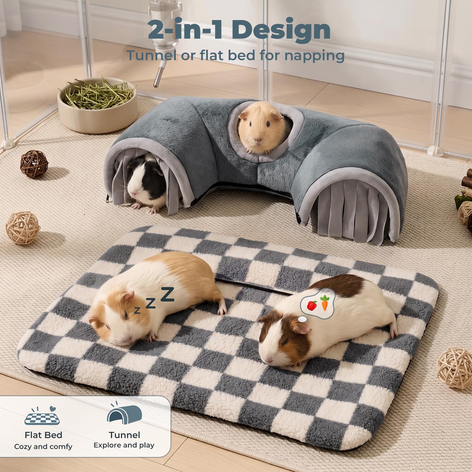 Avont Guinea Pig Tunnel unfolded into its flat-bed configuration.