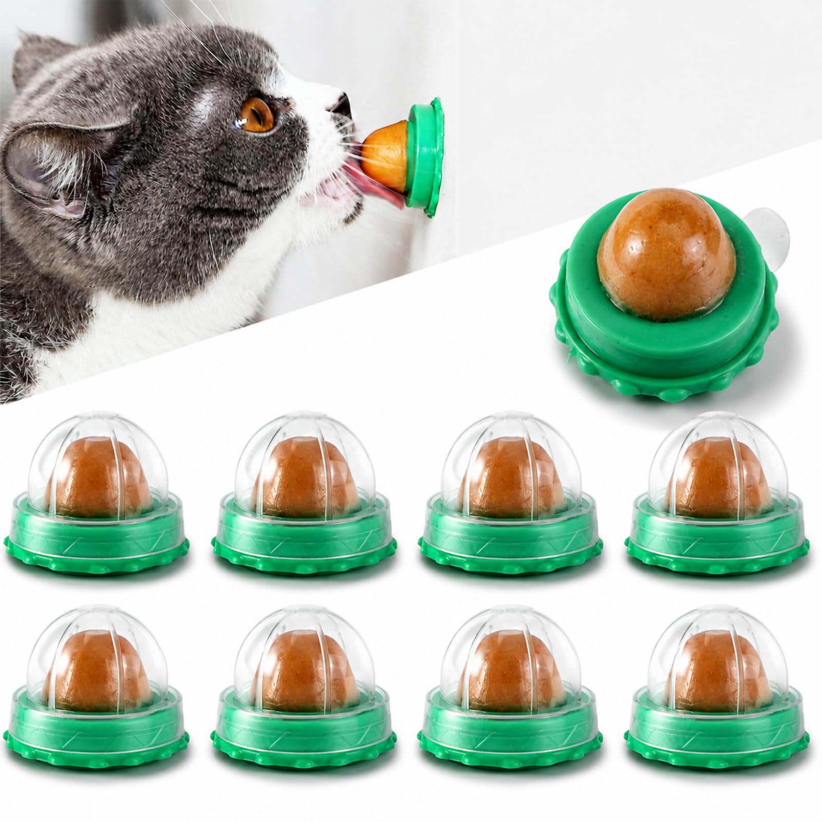 balacoo cat snack ball set shown from the front.