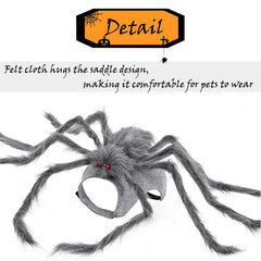 BAMY dog spider costume close-up showing its red eye details.