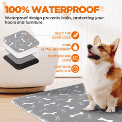 Baodan washable dog pee pad with its absorbent four-layer construction highlighted.