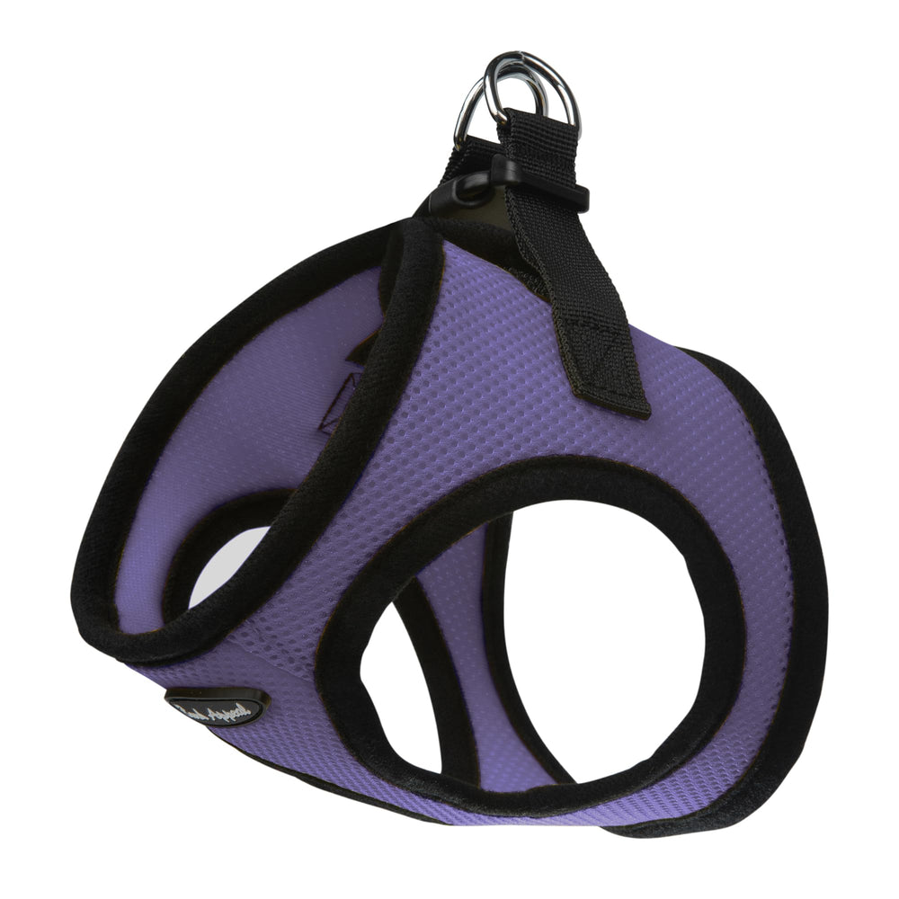 Bark Appeal lavender step-in dog harness shown from the front.